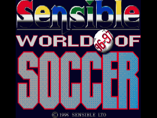 Sensible World Of Soccer 96/97 title screen for Amiga